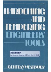 book Hardening and Tempering Engineer's Tools