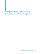 book SAP BOBJ Web Intelligence Formulas Functions & Calculations