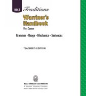 book Warriner's handbook: first course : grammar, useage, mechanics, sentences