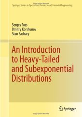 book An Introduction to Heavy-Tailed and Subexponential Distributions