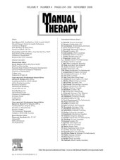 book Manual Therapy Journal - Volume 11, Issue 4, Pages 241-358 (November 2006)