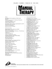 book Manual Therapy Journal - Volume 9, Issue 2, Pages 59-120 (May 2004)