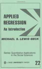 book Applied Regression: An Introduction (Quantitative Applications in the Social Sciences)