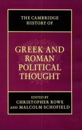 book The Cambridge History of Greek and Roman Political Thought