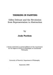 book Thinking in Painting: Gilles Deleuze and the Revolution from Representation to Abstraction