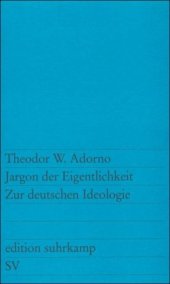 book Jargon der Eigentlicheit