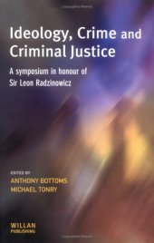 book Ideology, Crime and Criminal Justice (Cambridge Criminal Justice Series)