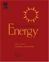 book Encyclopedia of Energy (Encyclopedia of Energy Series)