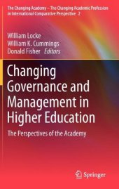 book Changing Governance and Management in Higher Education: The Perspectives of the Academy