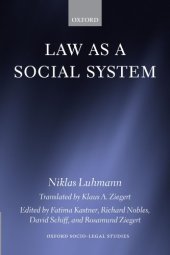 book Law as a Social System (Oxford Socio-Legal Studies)