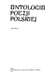 book Антологія польської поезії. У двох томах