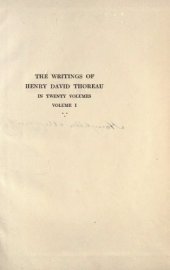 book The Writings of Henry David Thoreau in 20 Volumes