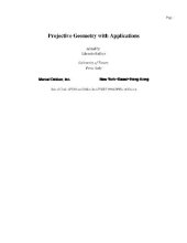 book Projective geometry with applications