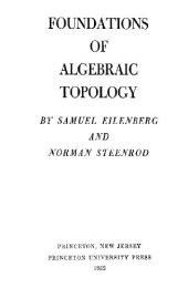 book Foundations of algebraic topology