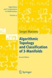 book Algorithmic topology and classification of 3-manifolds