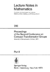 book Proceedings of the second conference on compact transformation groups