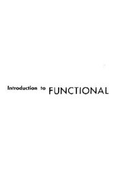 book Introduction to Functional Analysis