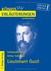 book Erläuterungen Zu Arthur Schnitzler, Lieutenant Gustl