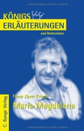 book Erläuterungen Zu Franz Xaver Kroetz, Maria Magdalena