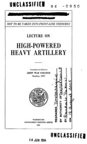 book Lecture on High-Powered Heavy Artillery.