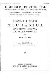 book Mechanica, tomus 1