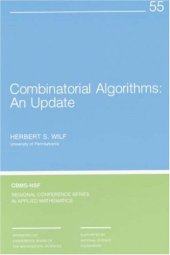 book Combinatorial algorithms: an update