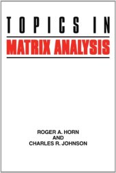 book Topics in matrix analysis