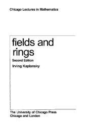 book Fields and rings