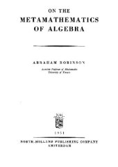 book On the Metamathematics of Algebra