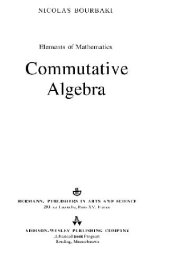 book Commutative algebra