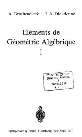 book EGA 1. Elements de geometrie algebrique