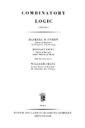 book Combinatory Logic: Volume I