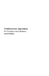 book Combinatorial algorithms for computers and calculators