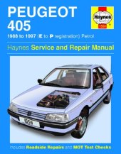 book Peugeot 405 1988 to 1997 (E to P registrations), petrol. Haynes Service and Repair Manual.