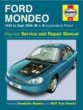 book Ford Mondeo 1993 to Sept 2000 (K to X registrator). Petrol. Service and Repair Manual.