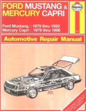 book Ford Mustang 1979 thru 1992 Mercury Capri 1979 thru 1986. Automotive Repair Manual.