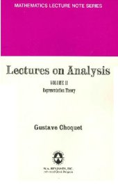 book Lectures on analysis. Representation theory