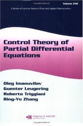 book Control theory of partial differential equations