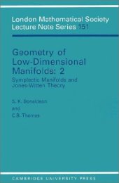 book Geometry of low-dimensional manifolds 2 Symplectic manifolds&Jones-Witten theory