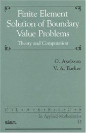 book Finite element solution of boundary value problems: theory and computation