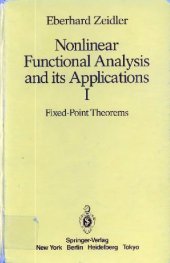 book Nonlinear functional analysis vol.1: Fixed-point theorems