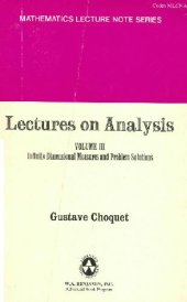 book Lectures on analysis. Infinite dimensional measures and problem solutions