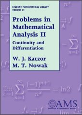 book Problems in mathematical analysis 2. Continuity and differentiation