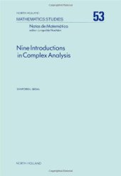 book Nine introductions in complex analysis, revised edition