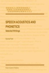 book Speech acoustics and phonetics