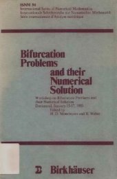 book Bifurcation problems and their numerical solution. Proc. Dortmund