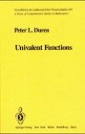 book Univalent functions