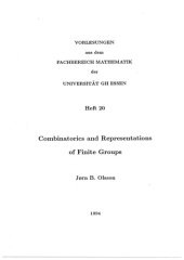 book Combinatorics and Representations of Finite Groups