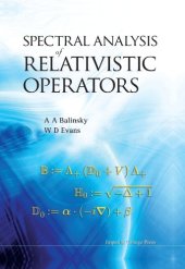 book Spectral Analysis of Relativistic Operators  