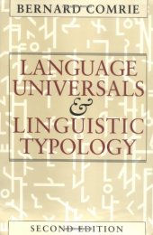 book Language Universals and Linguistic Typology: Syntax and Morphology  